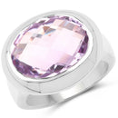 8.00 Carat Genuine Pink Amethyst .925 Sterling Silver Ring-1