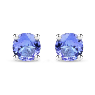 0.46 Carat Genuine Tanzanite .925 Sterling Silver Earrings