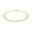 3.2mm 14k Yellow Gold Mariner Link Anklet-2