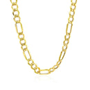 6.5mm 10k Yellow Gold Lite Figaro Chain-2
