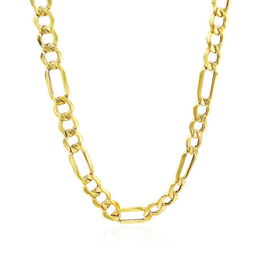 6.5mm 10k Yellow Gold Lite Figaro Chain - 0
