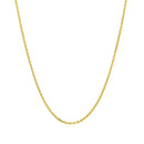 14k Yellow Gold Diamond Cut Cable Link Chain 1.4mm-2