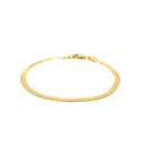 1.5mm 14k Yellow Gold Super Flex Herringbone Anklet-2