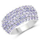 2.07 Carat Genuine Tanzanite .925 Sterling Silver Ring-1