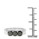 0.99 Carat Genuine Black Diamond .925 Sterling Silver Ring-3