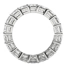 Emerald Cut Lab Grown Diamond Eternity Ring in 14k White Gold (8 cttw FG/VS2)-3