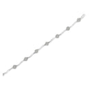 .925 Sterling Silver 1/4 Cttw Diamond Cluster Miracle-Set Station & Twisted Bar 7" Tennis Bracelet (H-I Color, I2-I3 Clarity)-4