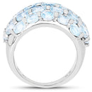 5.51 Carat Genuine Blue Topaz .925 Sterling Silver Ring-2