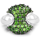 1.82 Carat Genuine Chrome Diopside .925 Sterling Silver Ring-3