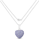 7.00 Carat Genuine Tanzanite .925 Sterling Silver Pendant-2