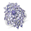 5.27 Carat Genuine Tanzanite .925 Sterling Silver Ring-1