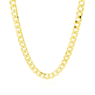 5.7mm 14k Yellow Gold Solid Curb Chain - 0