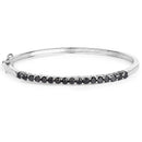 2.50 Carat Genuine Black Diamond .925 Sterling Silver Bangle-3