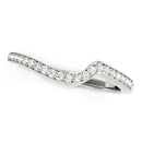 14k White Gold Modern Curved Wedding Ring (1/5 cttw)-1