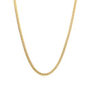 3.2mm 14k Yellow Gold Classic Solid Miami Cuban Chain-2