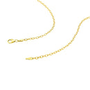 2.5mm 14k Yellow Gold Pendant Chain with Textured Links-5