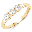 0.51 Carat Genuine Lab Grown Diamond 14K Yellow Gold Ring-1