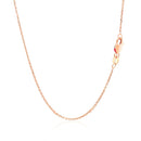 14k Rose Gold Diamond Cut Cable Link Chain 1.1mm-3