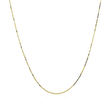 14k Yellow Gold Classic Box Chain 0.6mm - 0