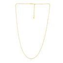 14k Yellow Gold Adjustable Franco Chain 0.9mm-2