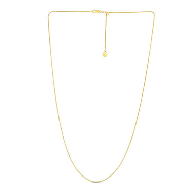 14k Yellow Gold Adjustable Franco Chain 0.9mm - 0