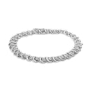 .925 Sterling Silver 1/3 Cttw Miracle-Set Diamond "S" Link Tennis Bracelet (I-J Color, I3 Clarity) - Size 7.25"-2