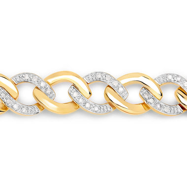 0.70 Carat Genuine White Diamond .925 Sterling Silver Bracelet - 0
