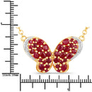 4.15 Carat Genuine Ruby and White Zircon .925 Sterling Silver Pendant-3