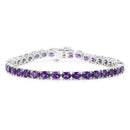 12.58 Carat Genuine Amethyst .925 Sterling Silver Bracelet-1