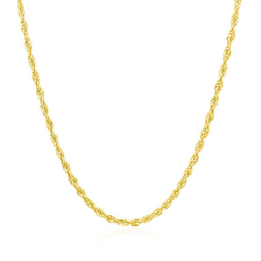 2.0mm 14k Yellow Gold Light Rope Chain - 0