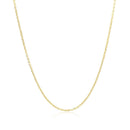 10k Yellow Gold Diamond Cut Cable Link Chain (1.10 mm)-3