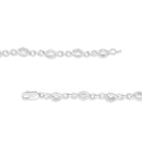 .925 Sterling Silver Prong Set Diamond Accent Curved Spiral Link Bracelet (I-J Color, I3 Clarity) - 7.25"-3