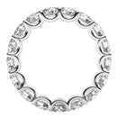 Round Cut Lab Grown Diamond Eternity Ring in 14k White Gold (3 cttw FG/VS2)-3