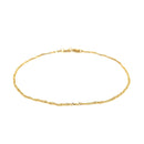 14k Yellow Gold Singapore Bracelet 1.0mm-2