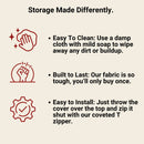 Storage Shelving Unit Cover, fits racks 48"W x 18"D x 72"H one side see through panel in Glacier Blue-8