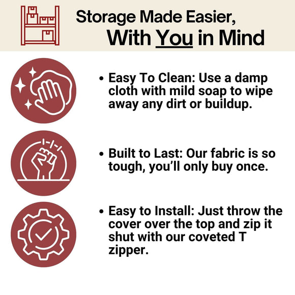 Storage Shelving Top Cover, 72"W x 24"D x 18"H, one side see through panel (Top Part ONLY)