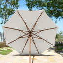 9ft Market Patio Umbrella 8 Rib Replacement Canopy Ivory Off-White-7