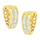 10K Yellow Gold 1/2 cttw Diamond Huggy Heart Hoop Earrings (I-J Clarity, I2-I3 Color)-5