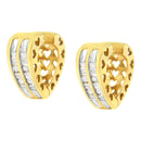 10K Yellow Gold 1/2 cttw Diamond Huggy Heart Hoop Earrings (I-J Clarity, I2-I3 Color)-8