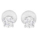 14K White Gold 1/2 Cttw Pie-Cut Diamond Solitaire Stud Earrings (H-I Color, SI1-SI2 Clarity)-5