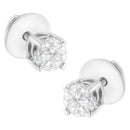 14K White Gold 1/2 Cttw Pie-Cut Diamond Solitaire Stud Earrings (H-I Color, SI1-SI2 Clarity)-6