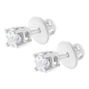 14K White Gold 1/2 Cttw Pie-Cut Diamond Solitaire Stud Earrings (H-I Color, SI1-SI2 Clarity)-8
