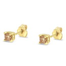 IGI Certified 3/8 Cttw Princess-Cut Square Diamond 4-Prong Solitaire Stud Earrings in 14K Yellow Gold (K-L Color, I1-I2 Clarity)-8