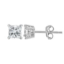 14K White Gold 1/2 Cttw Princess Cut Lab Grown Diamond Solitaire Stud Earrings (F-G Color, VS2-SI1 Clarity)-3
