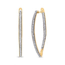 10k Yellow Gold Round Cut Diamond Earrings (1 cttw, I-J Color, I2-I3 Clarity)-5