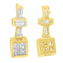 14K Yellow Gold 1 1/3 cttw Diamond Hoop Earrings (G-H, VS1-VS2)-6
