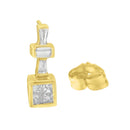 14K Yellow Gold 1 1/3 cttw Diamond Hoop Earrings (G-H, VS1-VS2)-7
