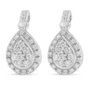 10k White Gold Round Cut Diamond Earrings (0.75 cttw, H-I Color, I1-I2 Clarity)-5