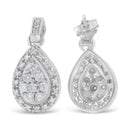 10k White Gold Round Cut Diamond Earrings (0.75 cttw, H-I Color, I1-I2 Clarity)-7