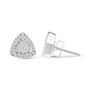 14K White Gold 1/2 cttw Trillion Shaped Diamond Stud Earrings (H-I Clarity, SI2-I1 Color)-6